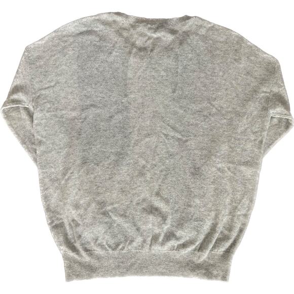 VINCE Women's 100% Gray Cashmere Color block Crew Neck Pullover Sweater Small - Picture 2 of 11